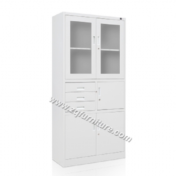Glass Door Cabinet With Drawers Steel Locker Filing Cabinet