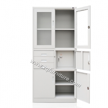 Glass Door Cabinet With Drawers Steel Locker Filing Cabinet