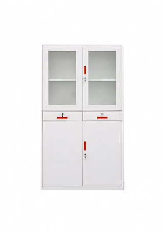 Glass door office cabinet