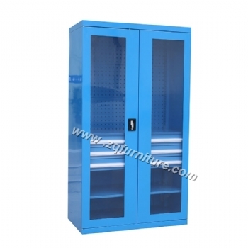 Glass Door Garage Cabinet