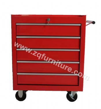 Red 5 drawers tool storage system